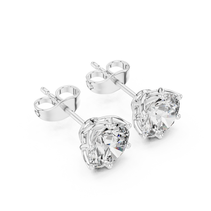 Elegant Tulip Bloom Diamond Studs