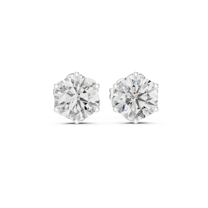 Elegant Tulip Bloom Diamond Studs