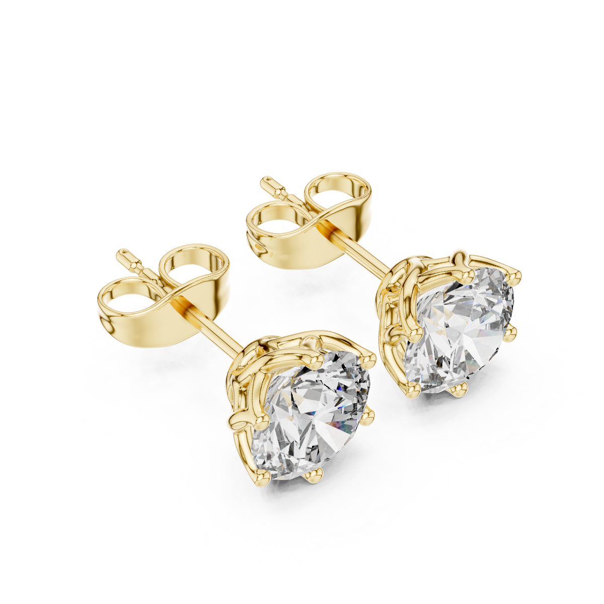 Elegant Tulip Bloom Diamond Studs