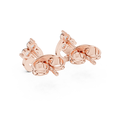 Graceful Swirl Bloom Diamond Studs