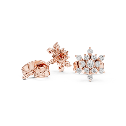 Radiant Floral Cluster Diamond Studs