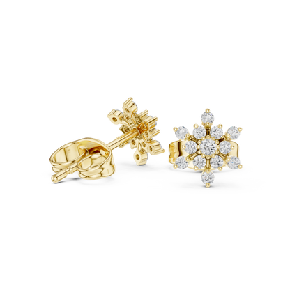 Radiant Floral Cluster Diamond Studs
