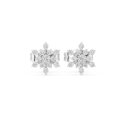 Radiant Floral Cluster Diamond Studs