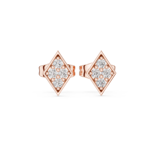 Regal Kite Cluster Diamond Studs