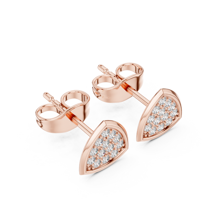 Elegant Triangular Cluster Diamond Studs