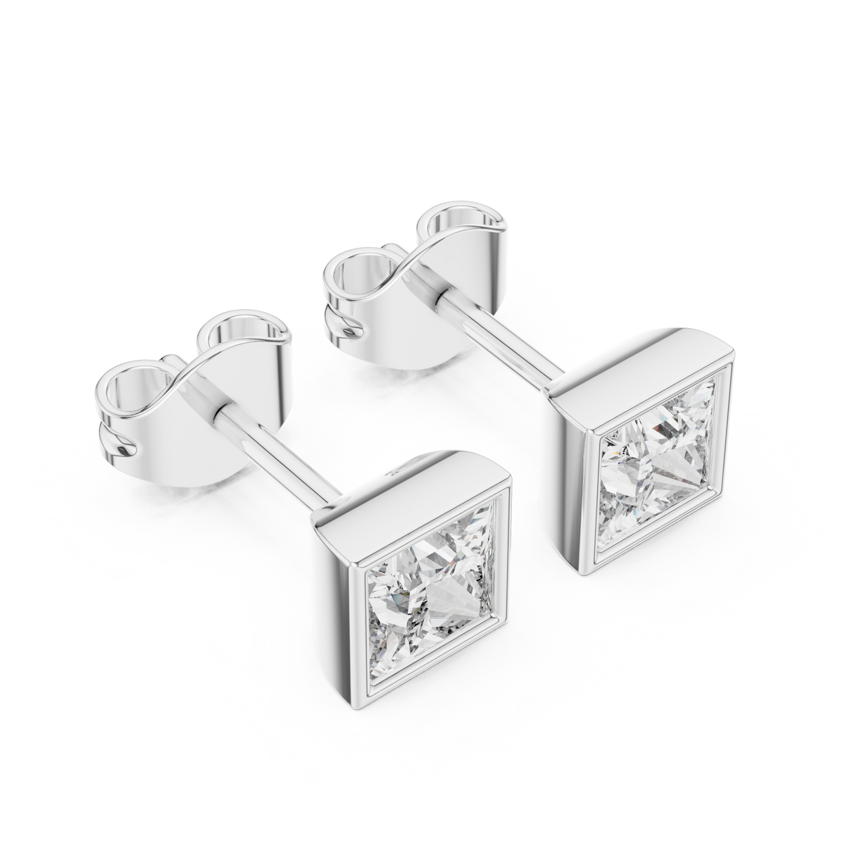 Varelle Princess Diamond Bezel Studs