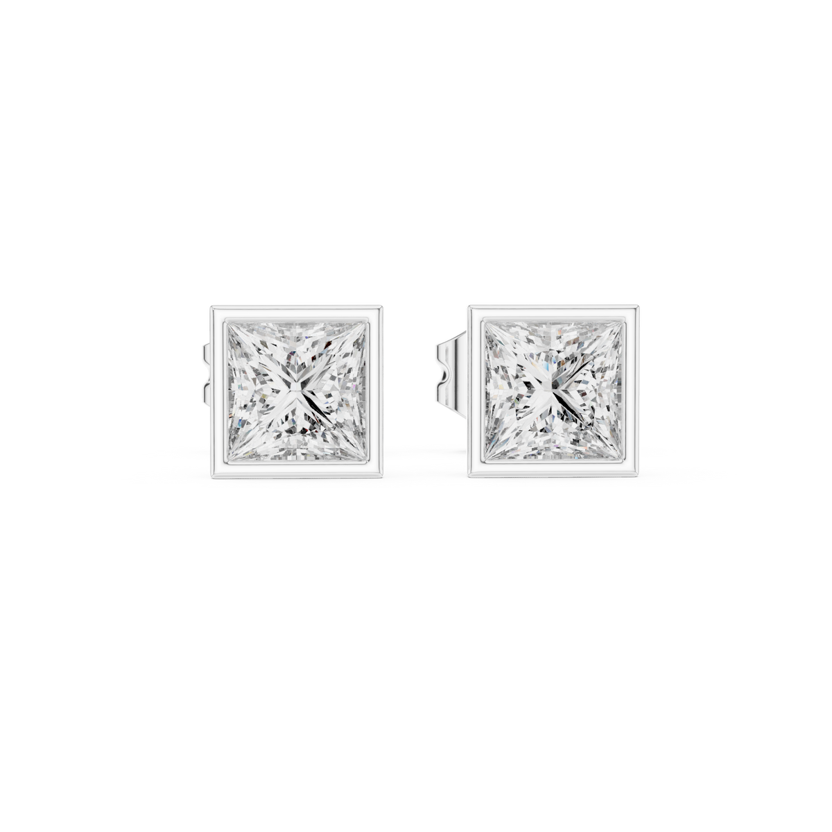 Varelle Princess Diamond Bezel Studs