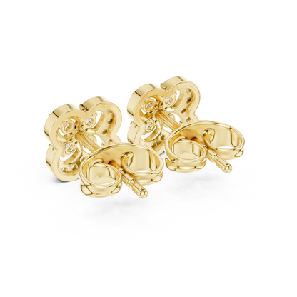 Regal Clover Frame Diamond Studs