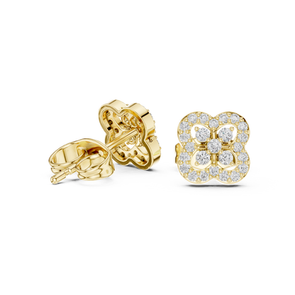 Regal Clover Frame Diamond Studs