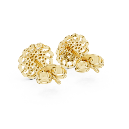 Regal Scalloped Bloom Diamond Studs