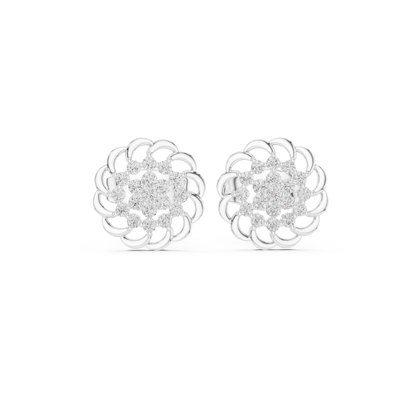Regal Scalloped Bloom Diamond Studs