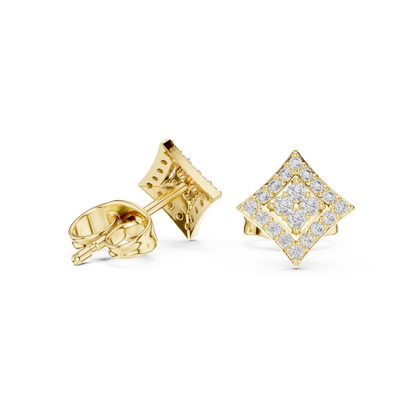Regal Double Diamond Cluster Studs