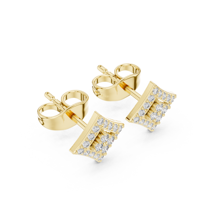Regal Double Diamond Cluster Studs