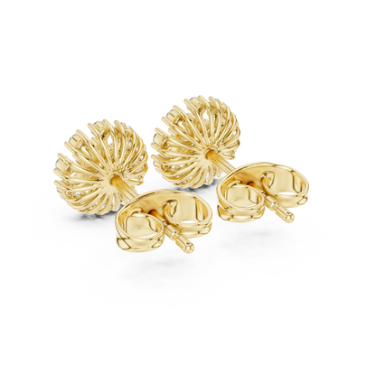 Luminous Petal Sunburst Diamond Studs