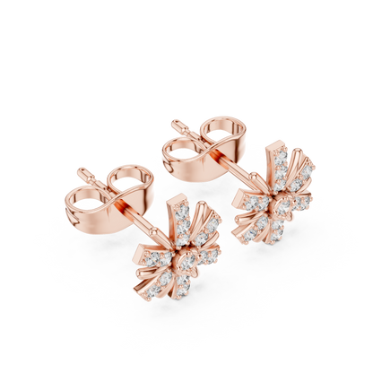 Radiant Eight Ray Diamond Studs