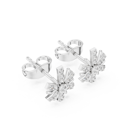 Radiant Eight Ray Diamond Studs