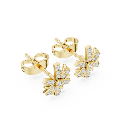 Radiant Eight Ray Diamond Studs