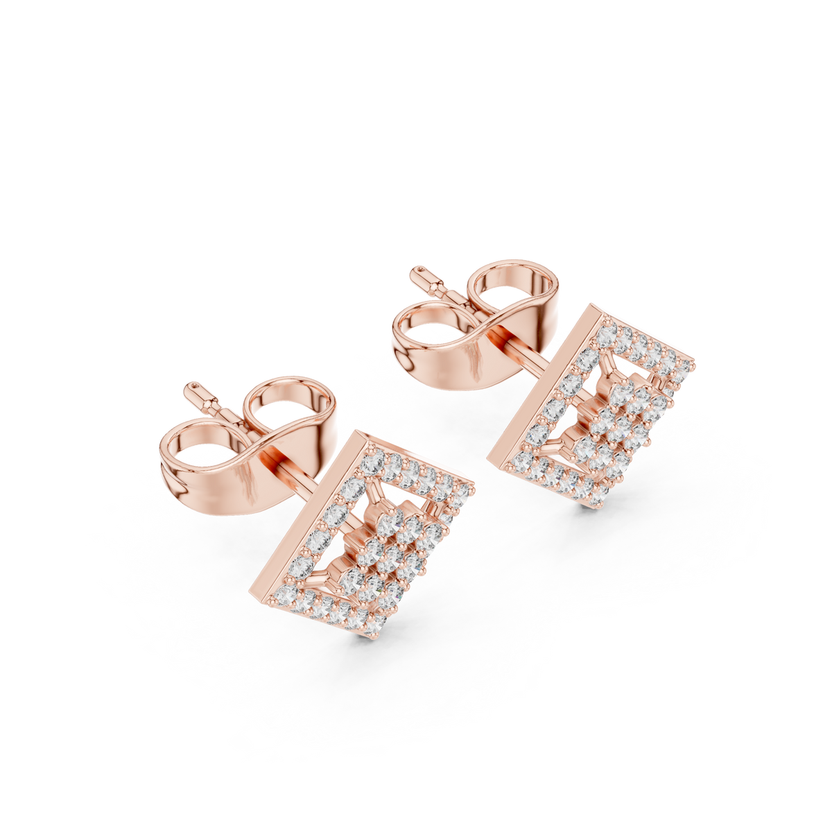 Regal Diamond Lattice Bloom Studs