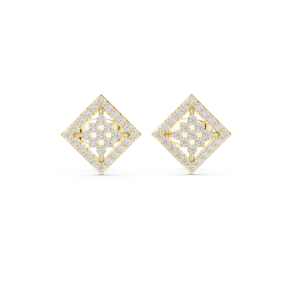 Regal Diamond Lattice Bloom Studs
