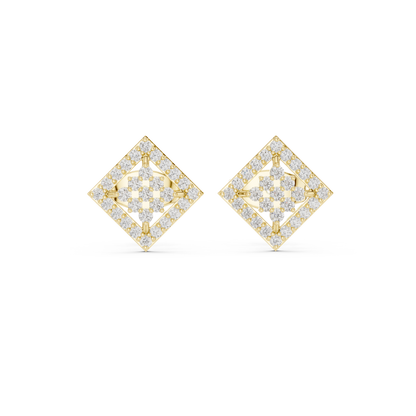 Regal Diamond Lattice Bloom Studs