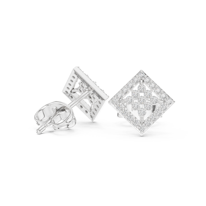 Regal Diamond Lattice Bloom Studs