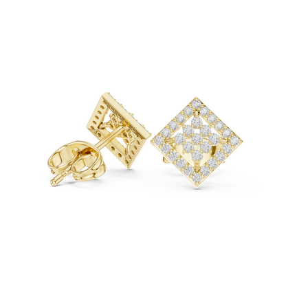 Regal Diamond Lattice Bloom Studs