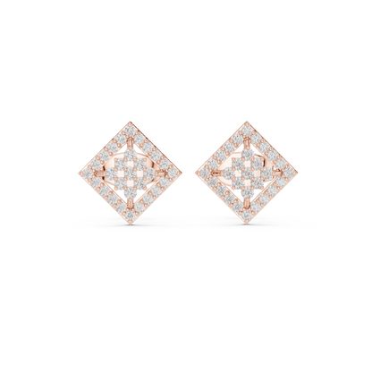 Regal Diamond Lattice Bloom Studs