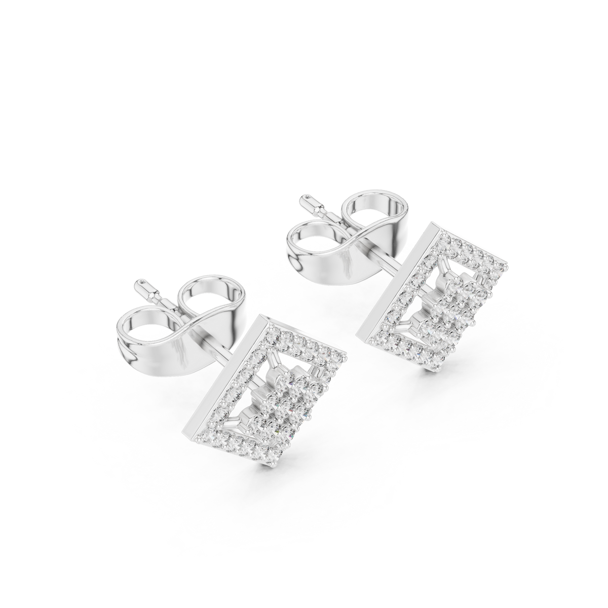 Regal Diamond Lattice Bloom Studs