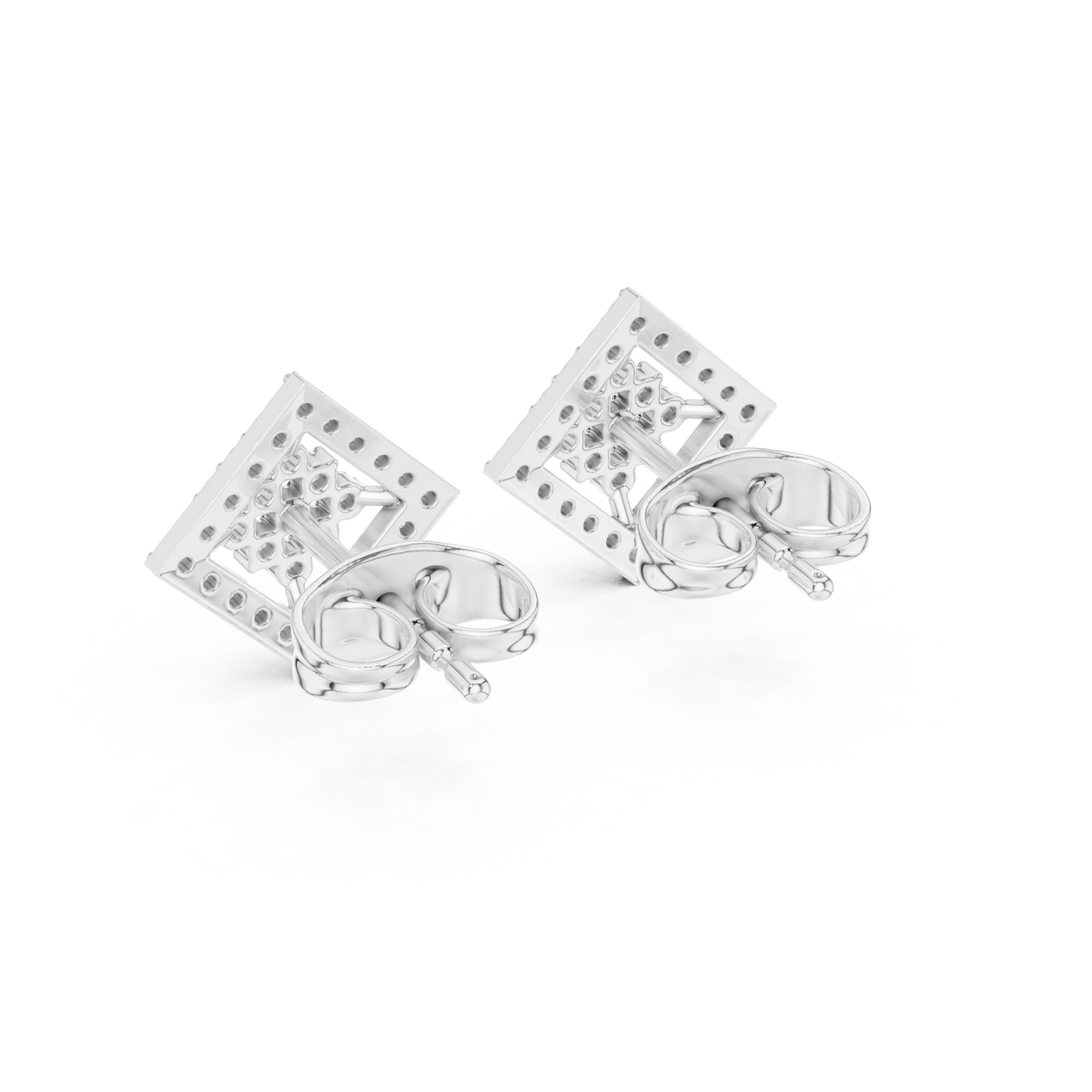 Regal Diamond Lattice Bloom Studs