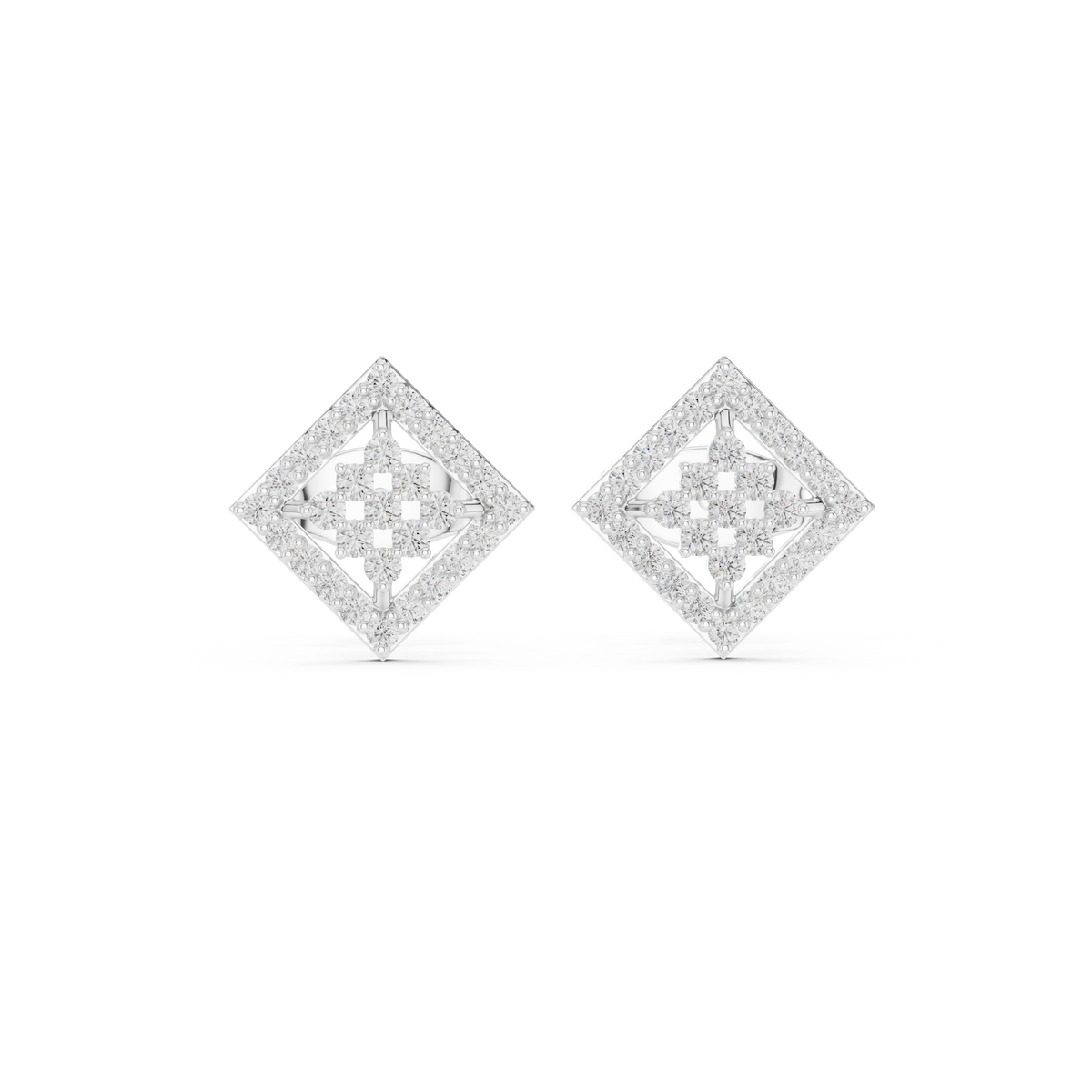 Regal Diamond Lattice Bloom Studs