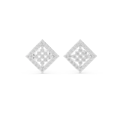 Regal Diamond Lattice Bloom Studs
