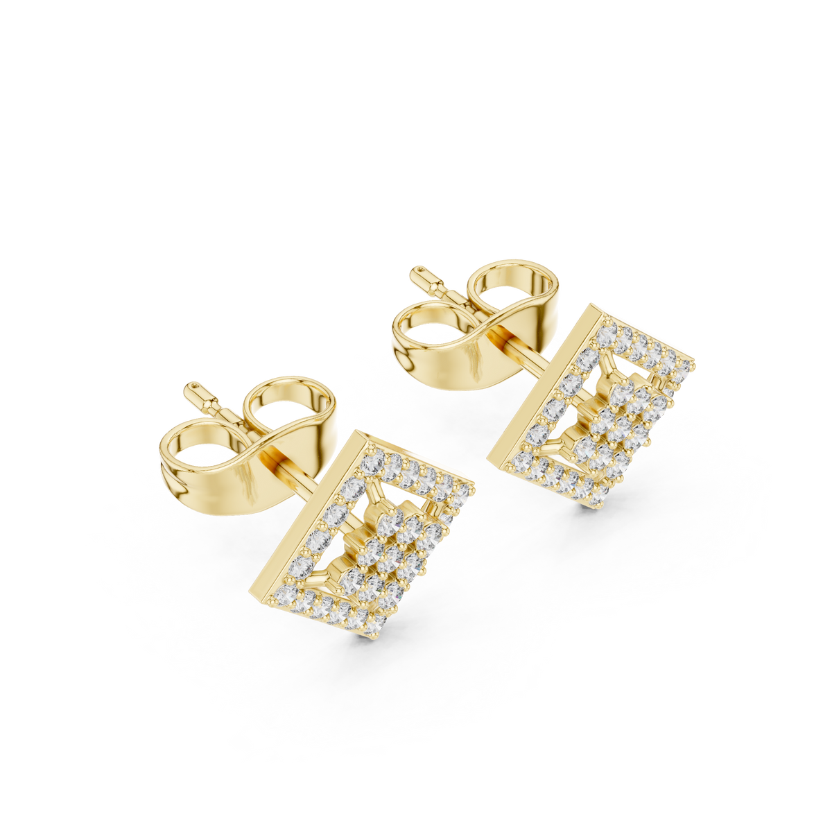 Regal Diamond Lattice Bloom Studs