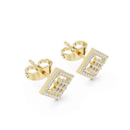 Regal Diamond Lattice Bloom Studs