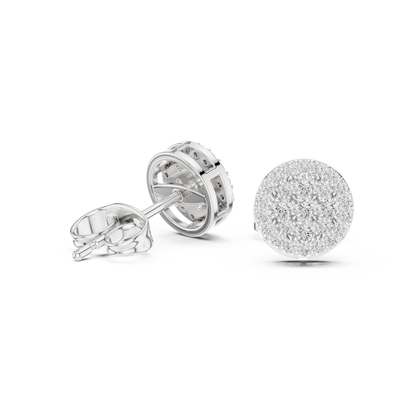 Radiant Round Floral Pavé Studs