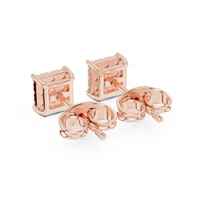 Regal Diamond Lattice Square Studs