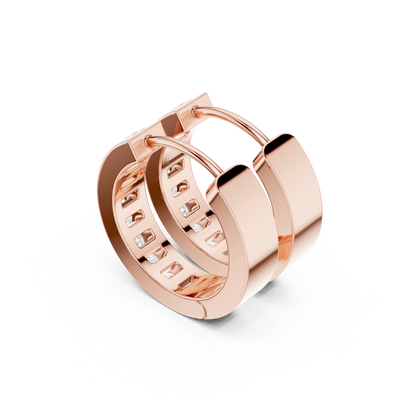 Luminous Channel Set Diamond Huggies