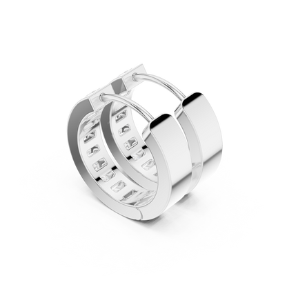 Luminous Channel Set Diamond Huggies