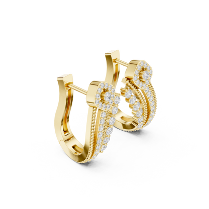 Radiant Floral Pavé Hoops