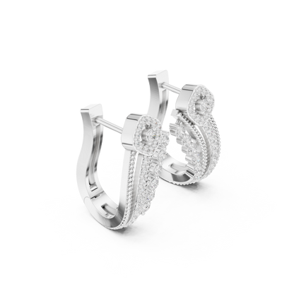 Radiant Floral Pavé Hoops
