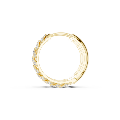 Radiant Chevron Pavé Huggie Hoops