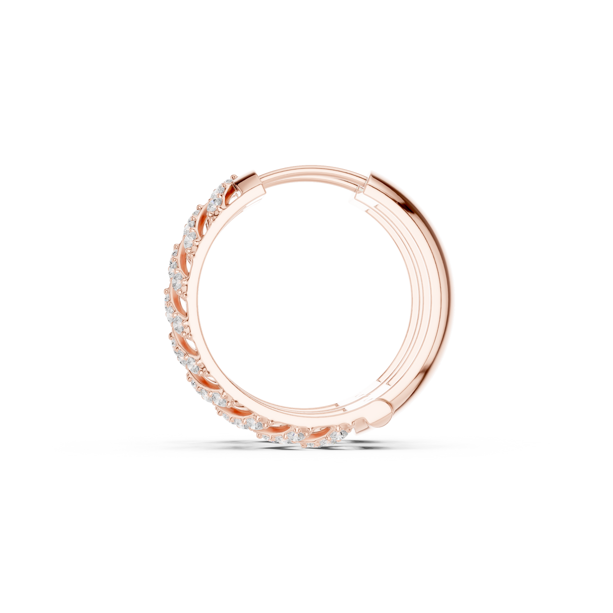 Radiant Chevron Pavé Huggie Hoops