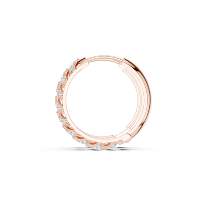 Radiant Chevron Pavé Huggie Hoops
