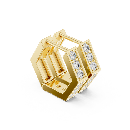 Regal Double Row Diamond Huggies