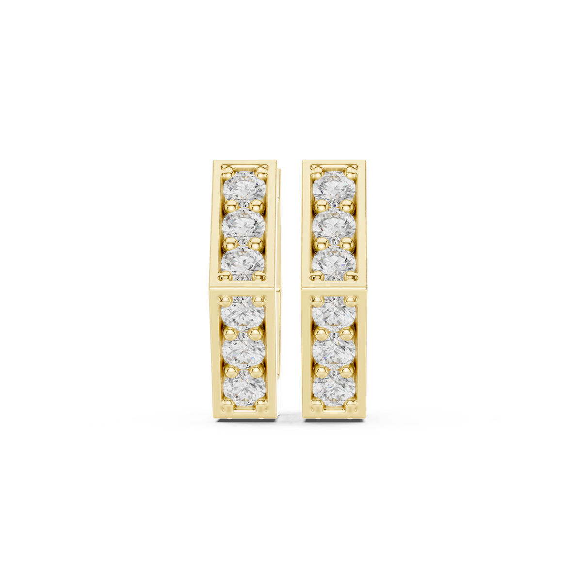 Regal Double Row Diamond Huggies