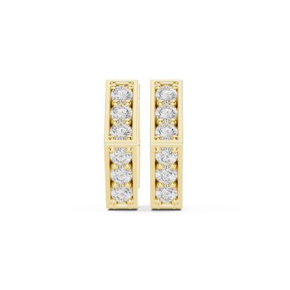 Regal Double Row Diamond Huggies