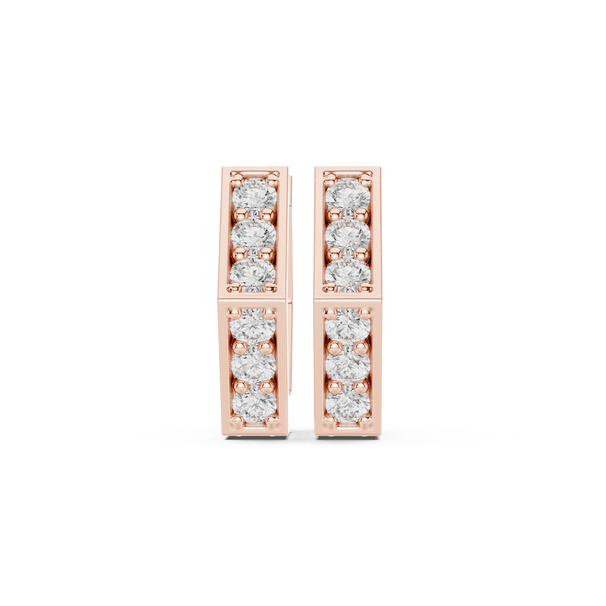 Regal Double Row Diamond Huggies