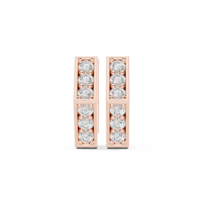 Regal Double Row Diamond Huggies