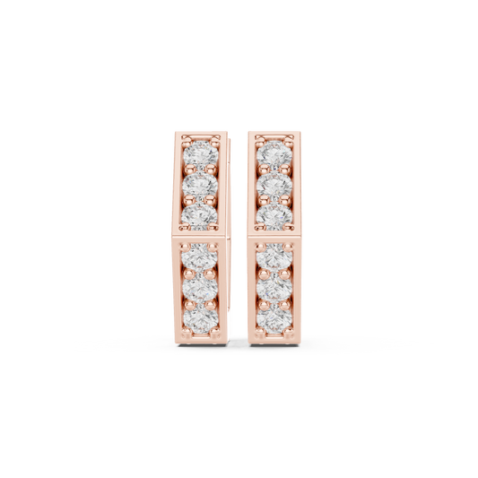 Regal Double Row Diamond Huggies