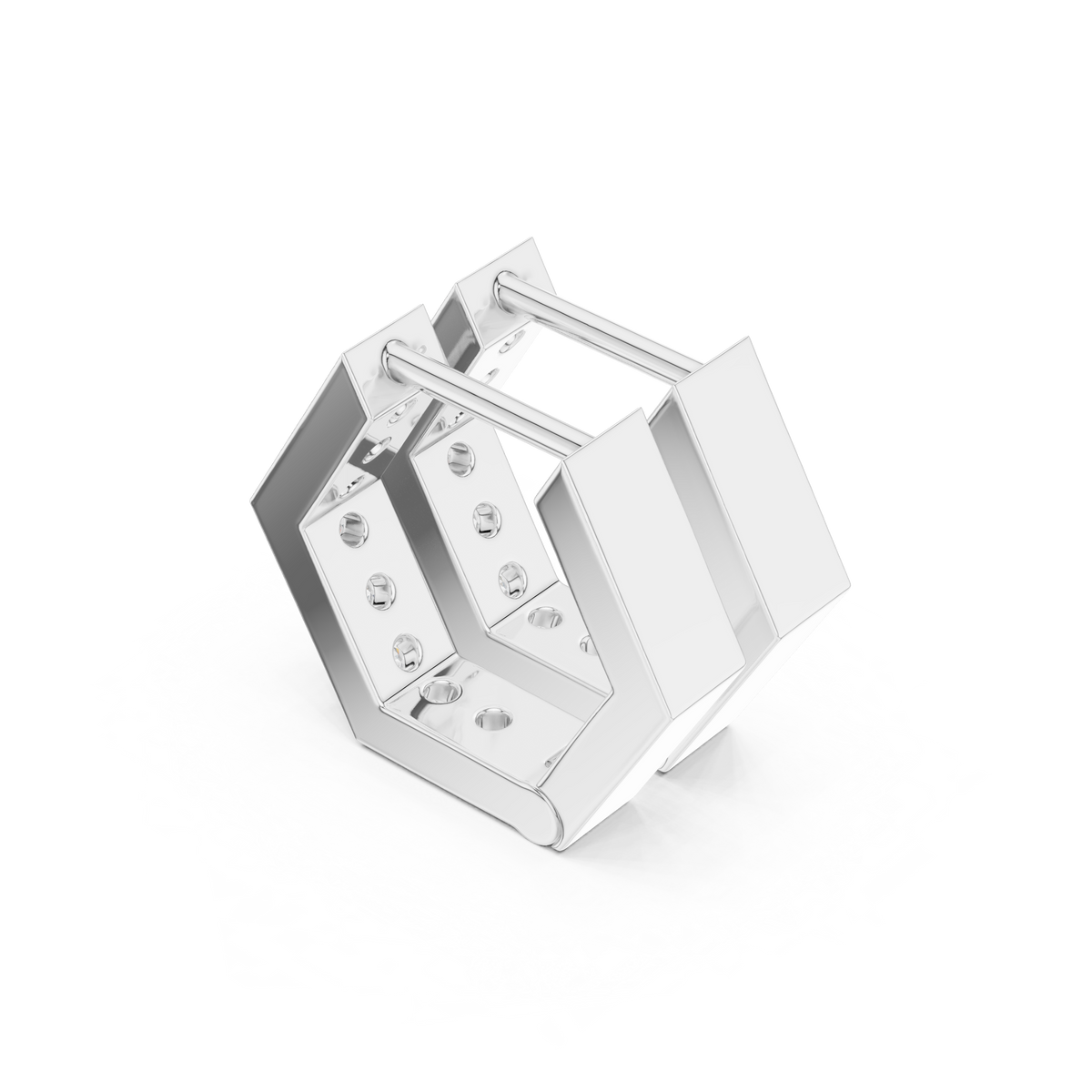 Regal Double Row Diamond Huggies
