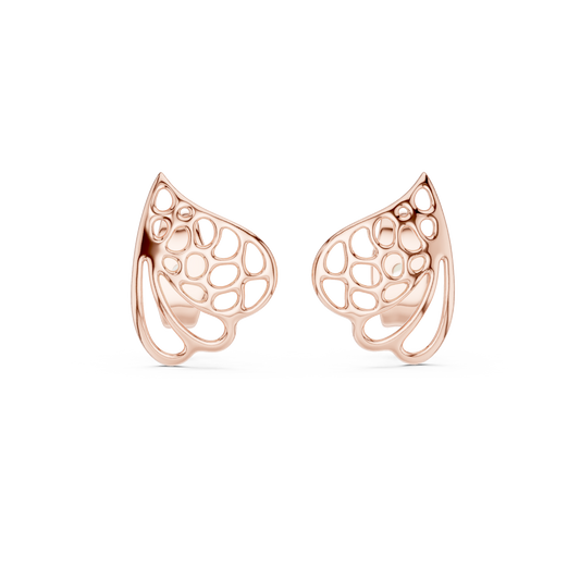 Elegant Paisley Leaf Openwork Studs